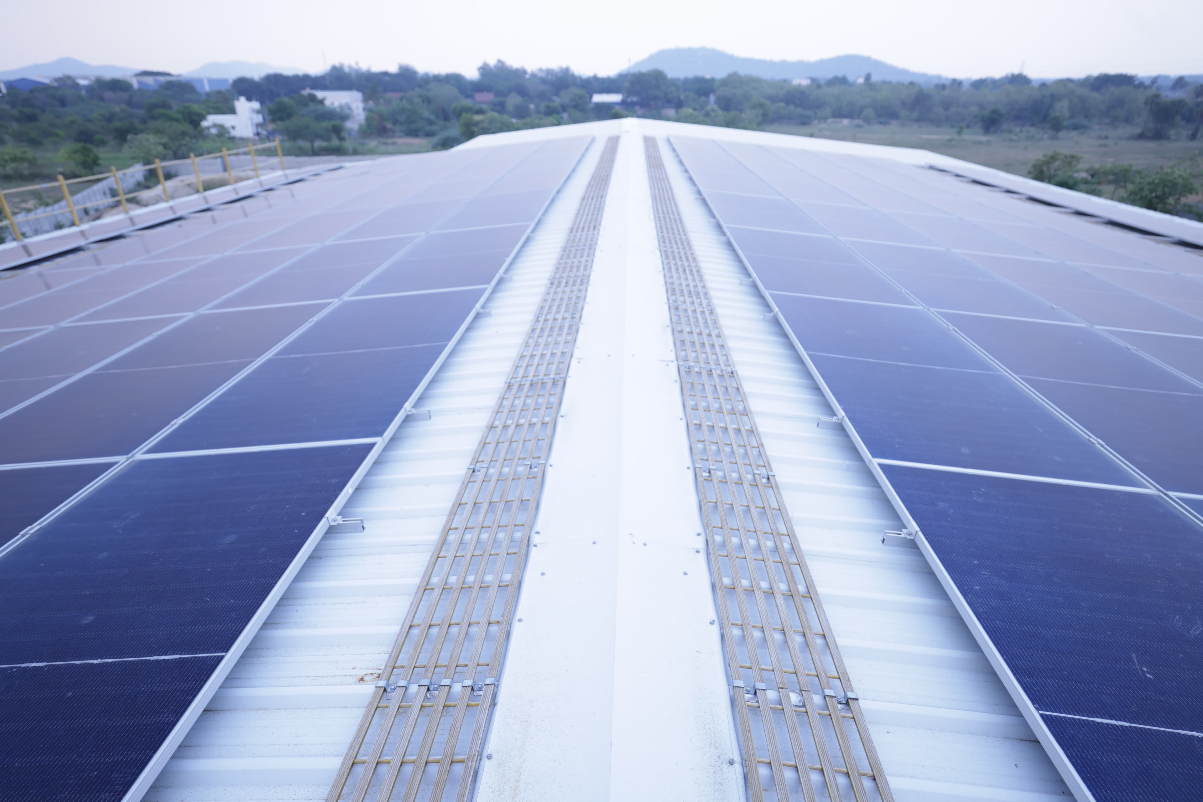 Solar array powering the Amitié Fleur campus